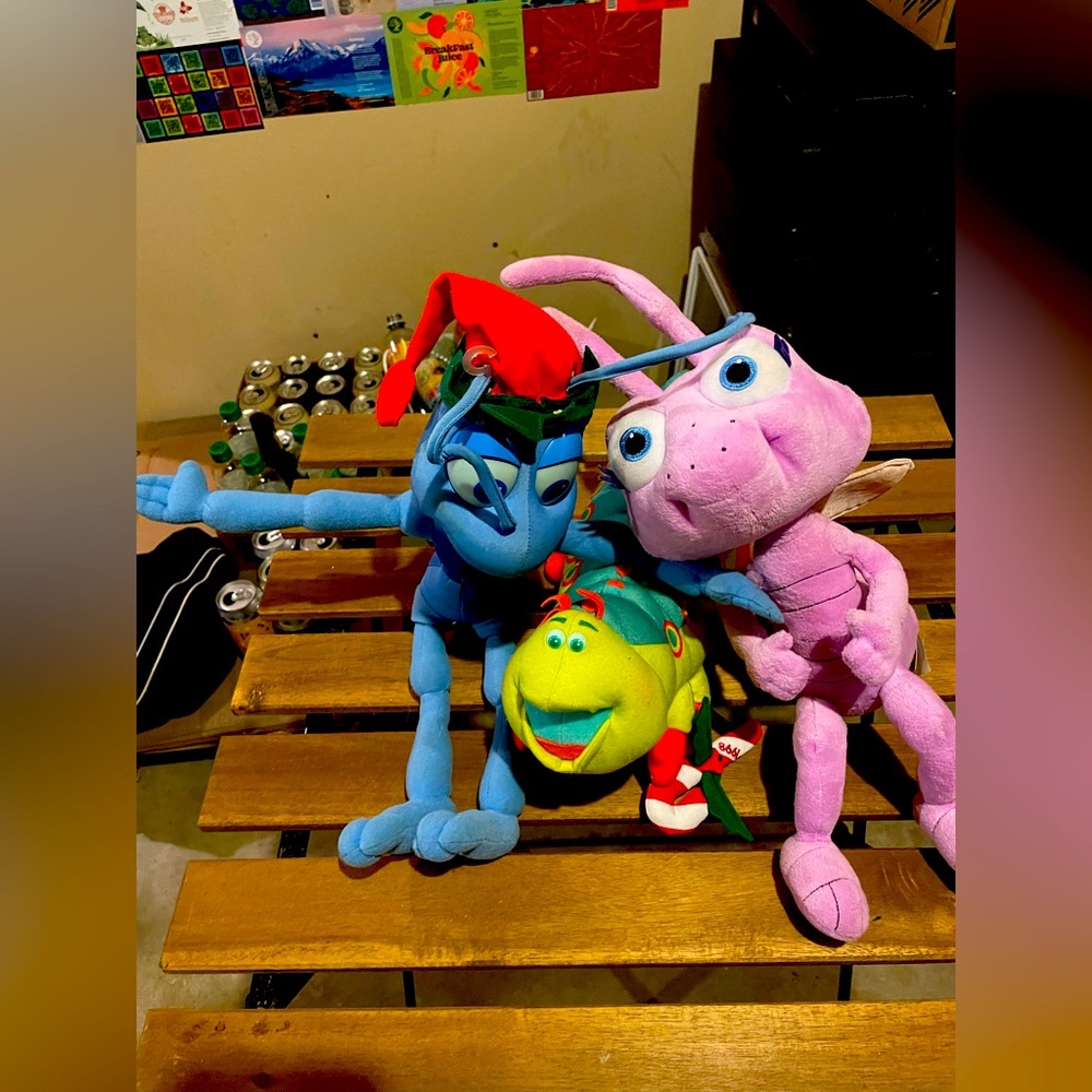Disney’s Bug’s Life, Flik, Dot and Heimlich